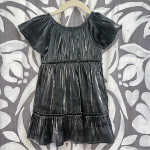 Silver Metallic Party Dress